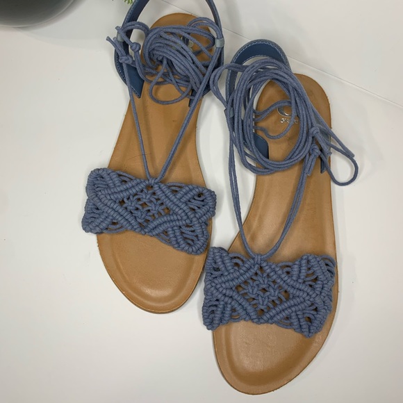 Gianni Bini Macrame Lace Up Sandals - Picture 2 of 7